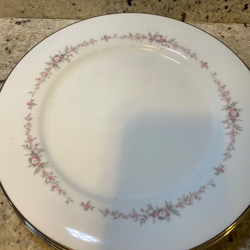 Set of 6 Noritake ROSEPOINT 6206 Dinner Plates - Picture 6 of 10
